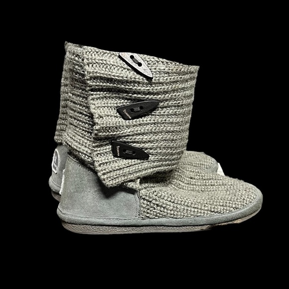 🌻Bearpaw Grey Tall (or Short) Comfortable Knit Outdoor Boots Women's Size 7 - Picture 14 of 14